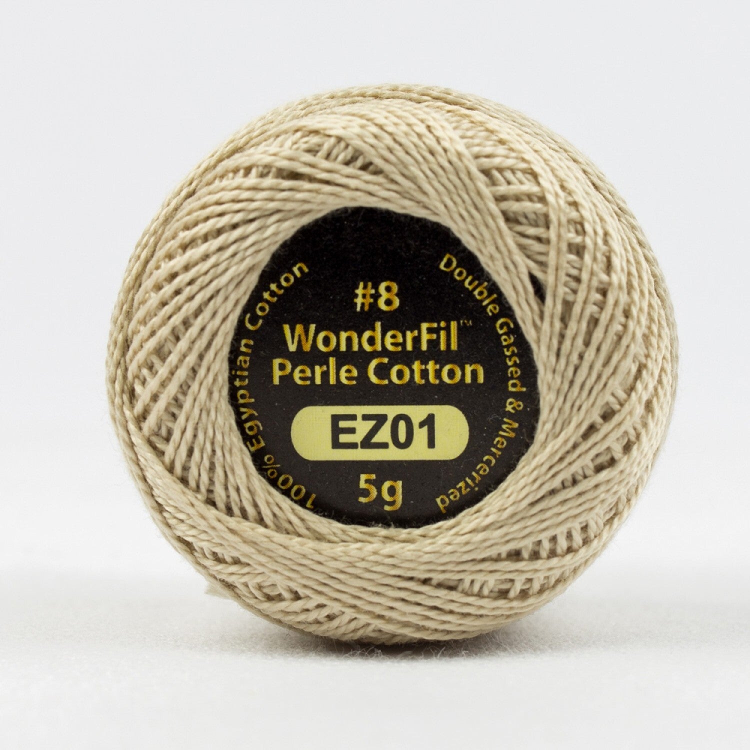 Eleganza 8wt Solid Perle Cotton Ball - Sea Shell for embroidery, stitching and decorative needlework