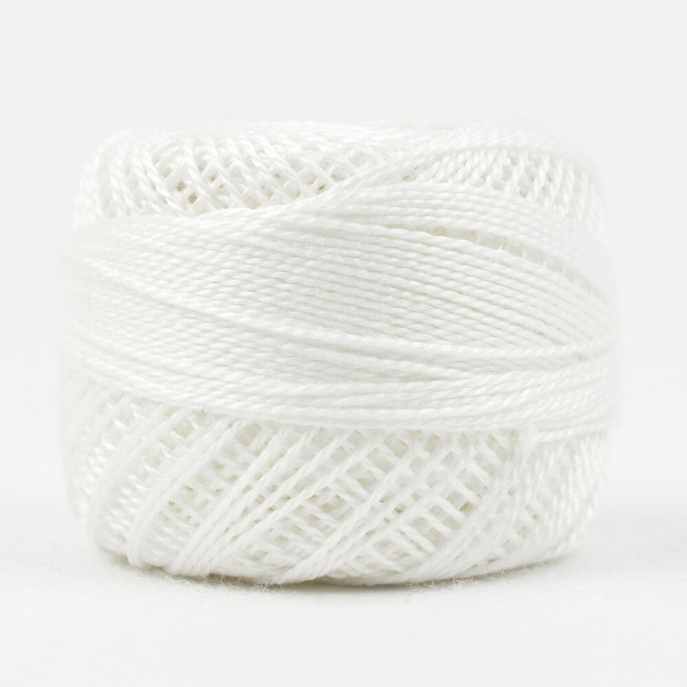 Eleganza 8wt Solid Perle Cotton Ball - WHITE