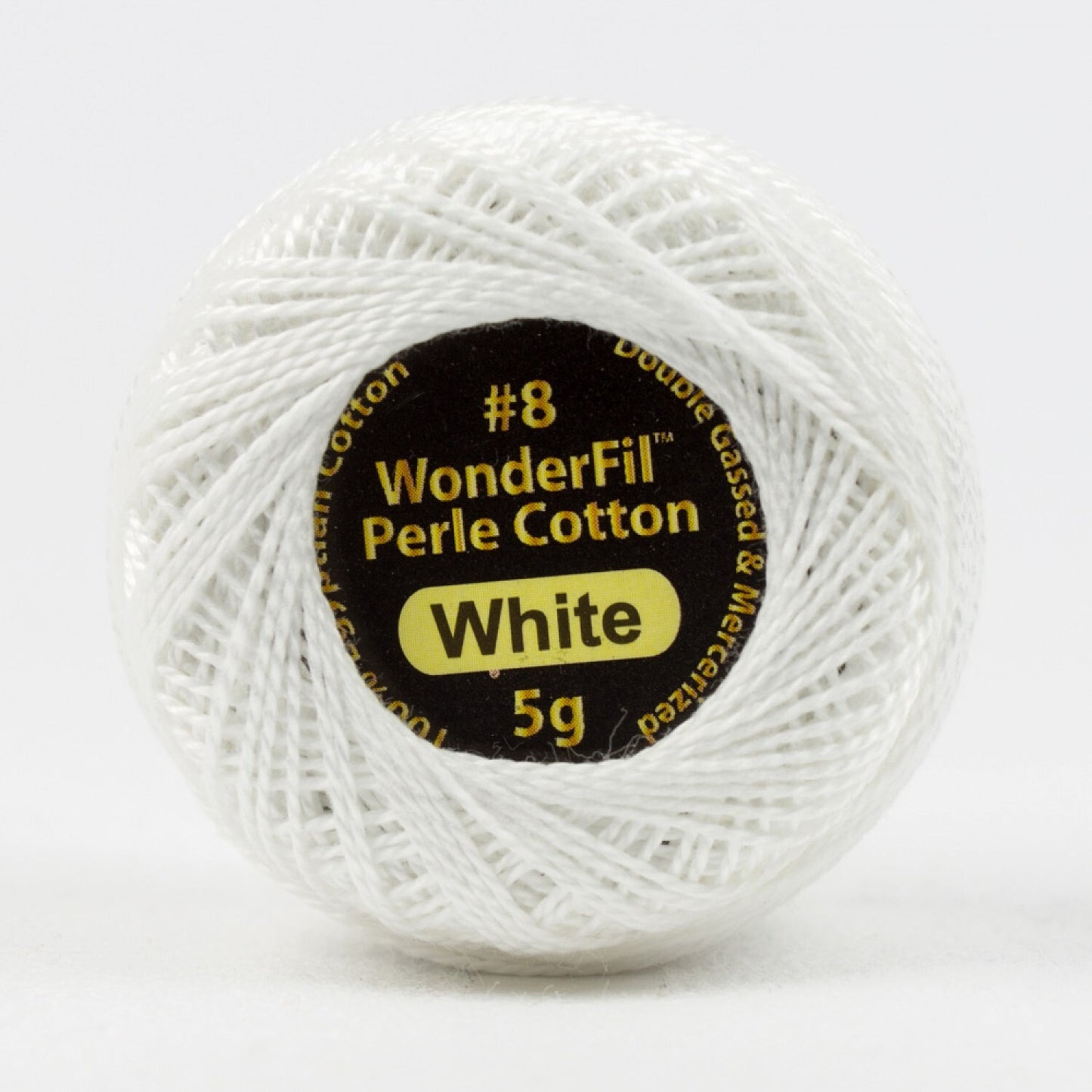 Eleganza 8wt Solid Perle Cotton Ball - WHITE
