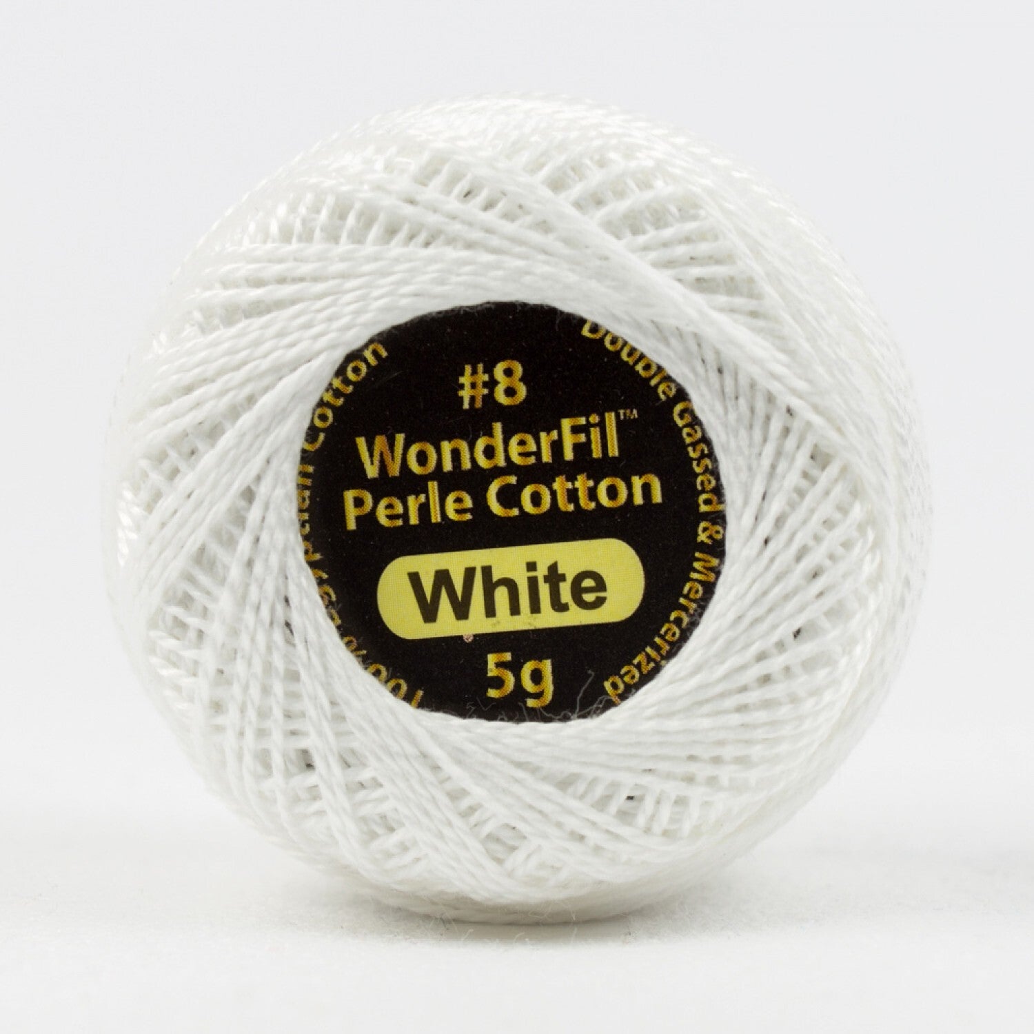 Eleganza 8wt Solid Perle Cotton Ball - WHITE