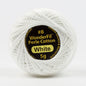 Eleganza 8wt Solid Perle Cotton Ball - WHITE