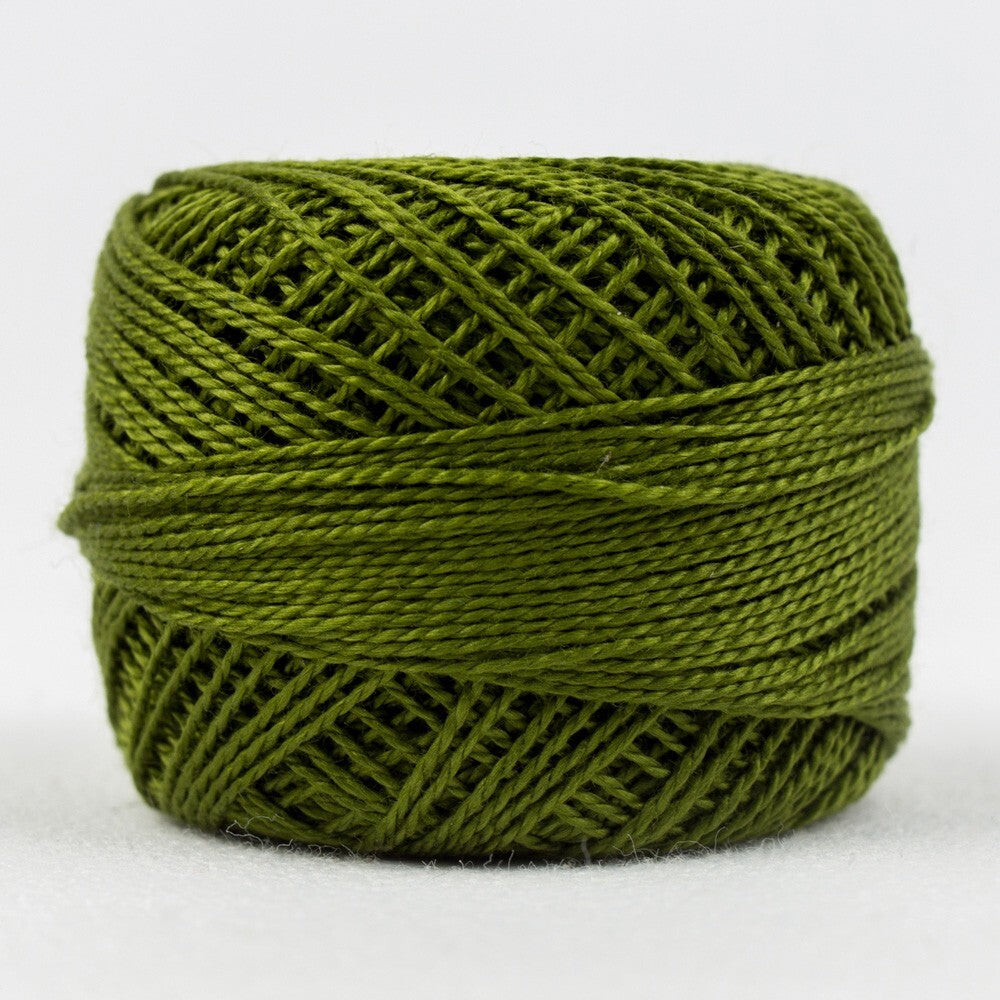 Eleganza 8wt Solid Perle Cotton Ball - Lazy Lizard for embroidery, stitching and decorative needlework