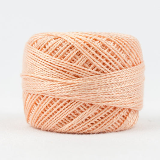 Eleganza 8wt Solid Perle Cotton Ball-Pink Lemonade for embroidery, stitching and decorative needlework