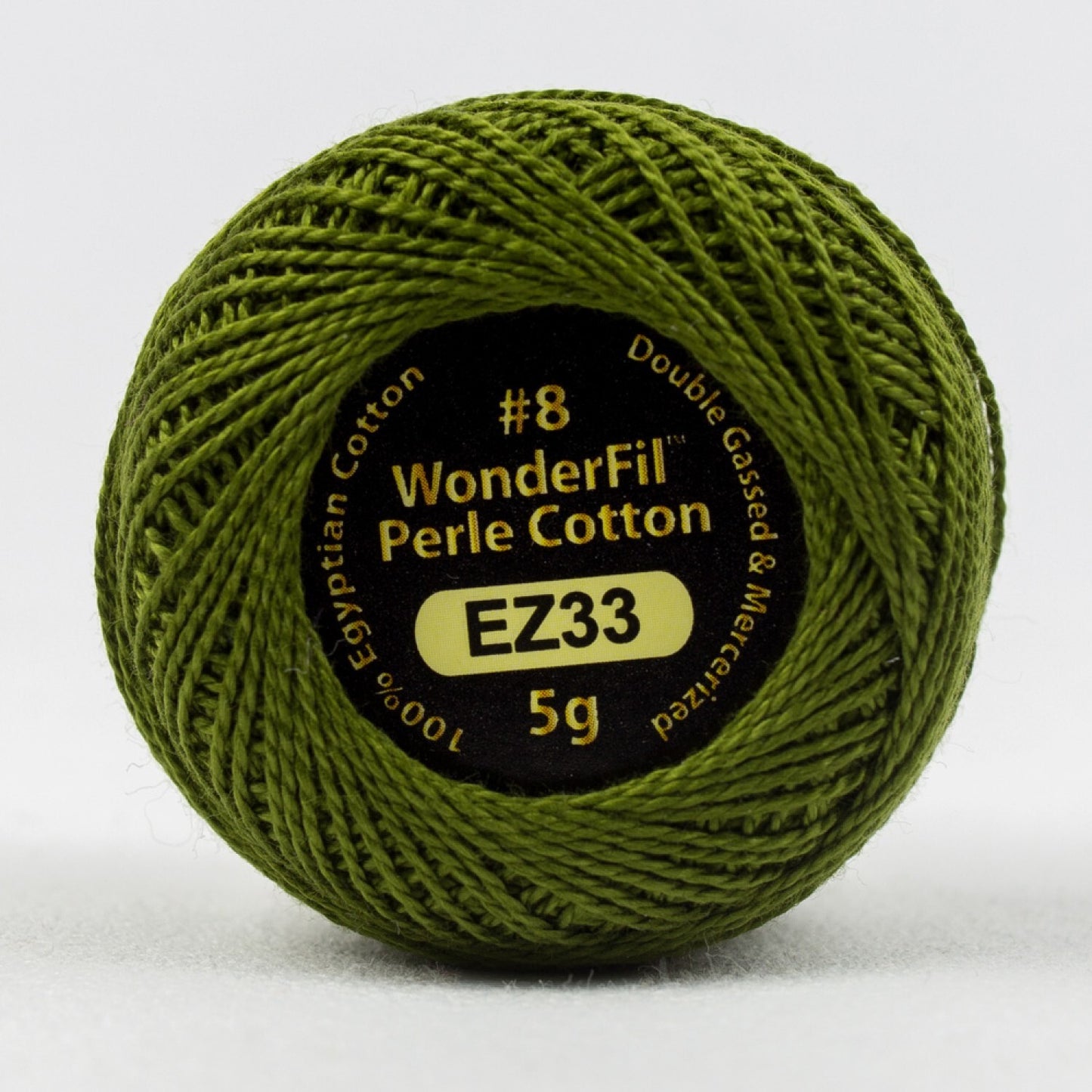 Eleganza 8wt Solid Perle Cotton Ball - Lazy Lizard for embroidery, stitching and decorative needlework