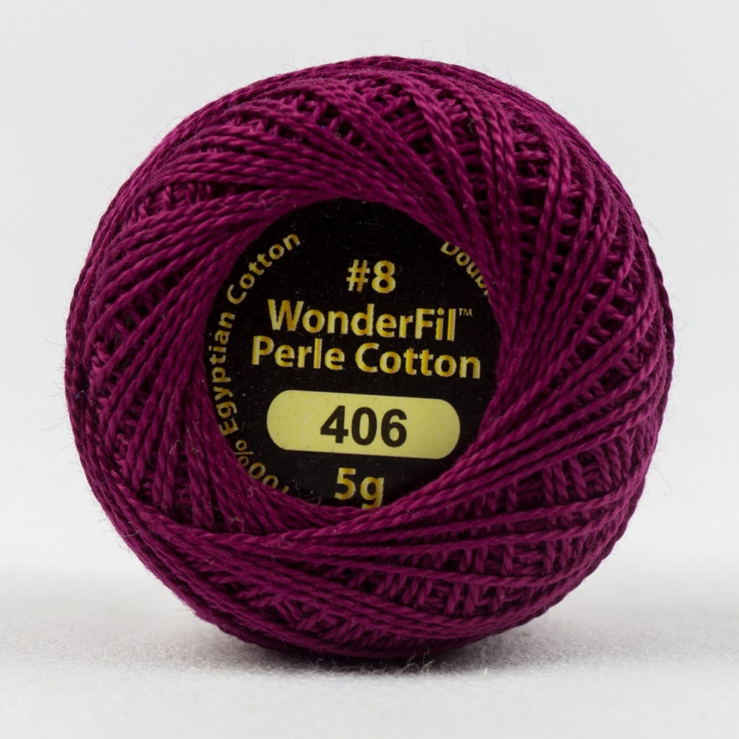 Eleganza 8wt Solid Perle Cotton Ball - CLARET for embroidery, stitching and decorative needlework