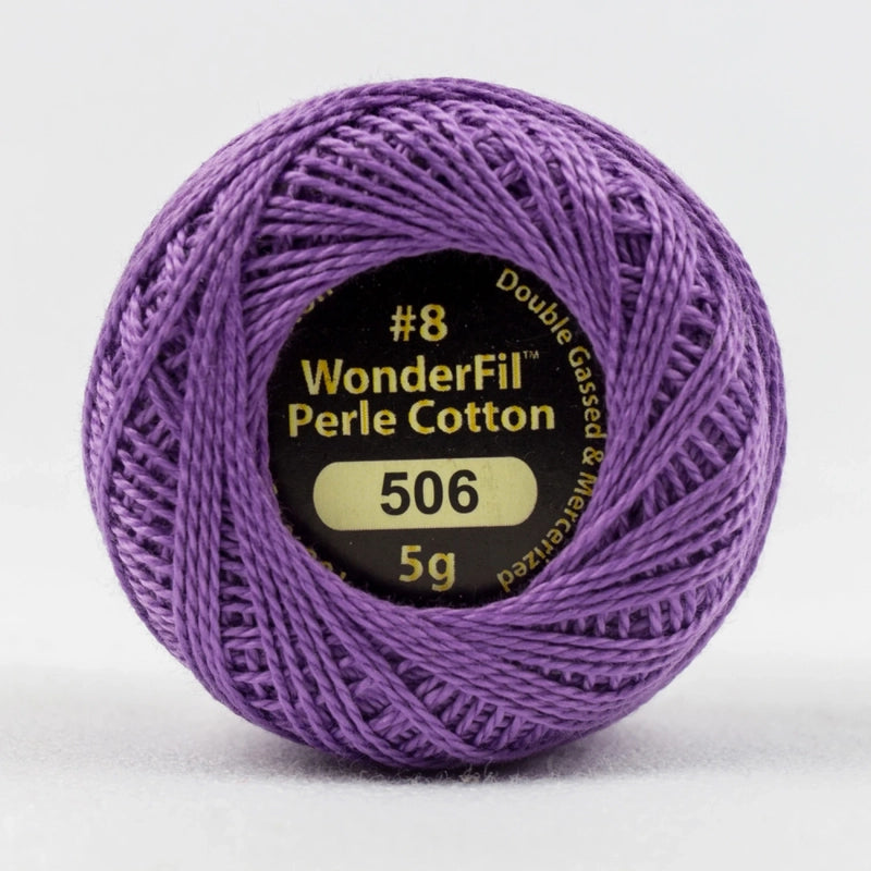 Eleganza 8wt Solid Perle Cotton Ball - LILAC for embroidery, stitching and decorative needlework