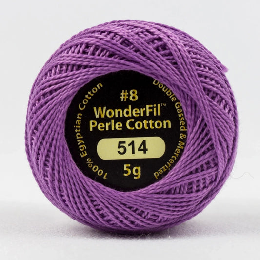 Eleganza 8wt Solid Perle Cotton Ball - RED VIOLET for embroidery, stitching and decorative needlework