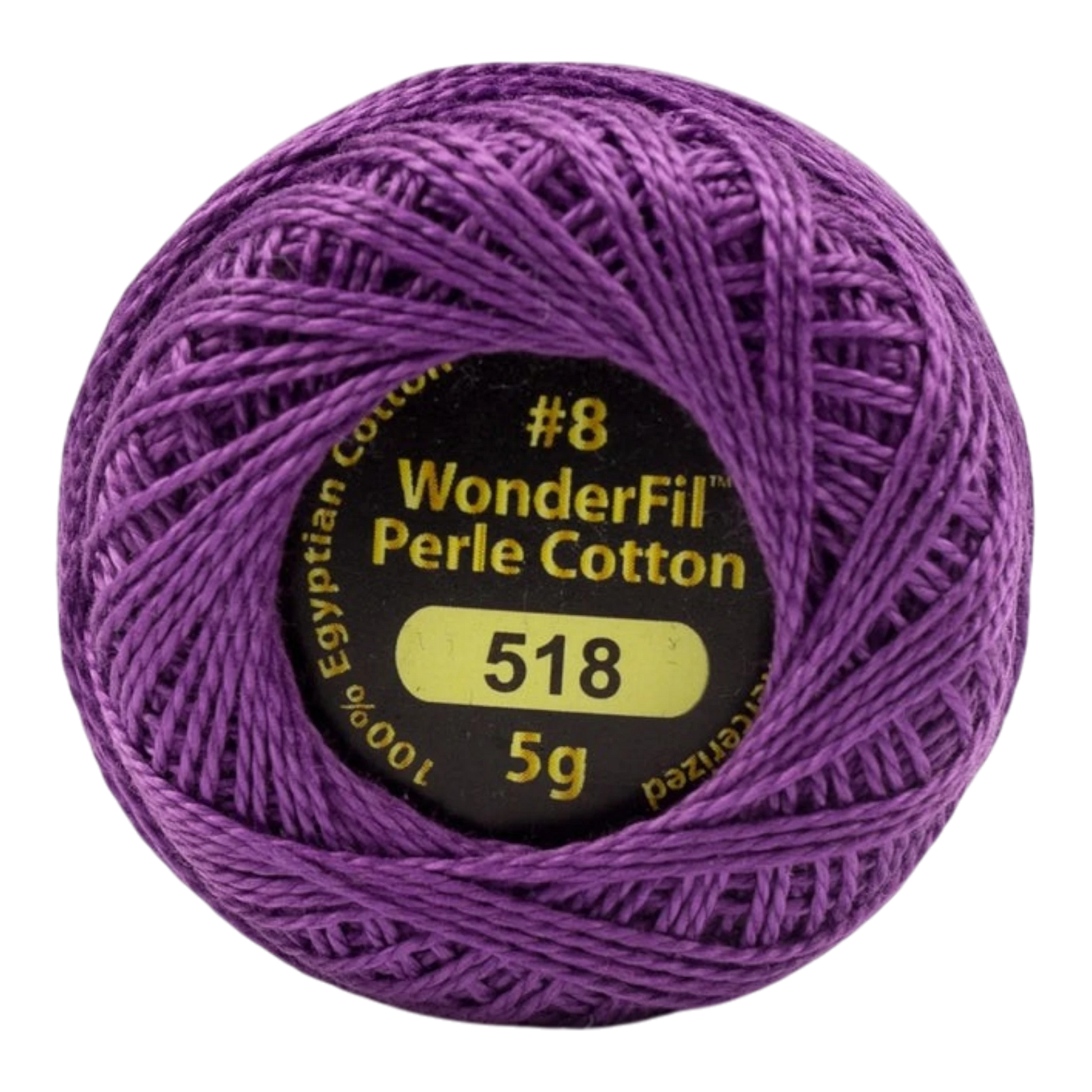 Eleganza 8wt Solid Perle Cotton Ball - VIVID VIOLET for embroidery, stitching and decorative needlework