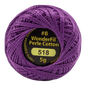 Eleganza 8wt Solid Perle Cotton Ball - VIVID VIOLET for embroidery, stitching and decorative needlework