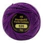 Eleganza 8wt Solid Perle Cotton Ball - Palatinate Purple for embroidery, stitching and decorative needlework