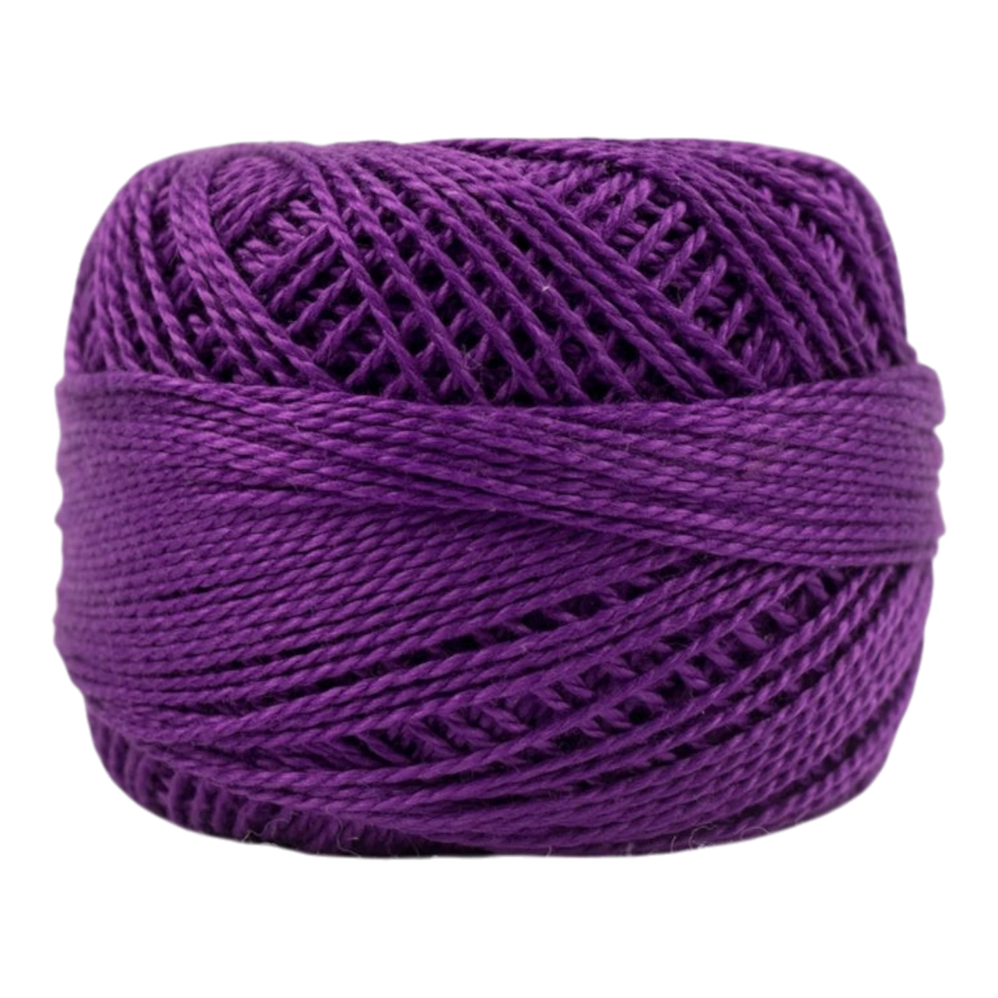Eleganza 8wt Solid Perle Cotton Ball - Palatinate Purple for embroidery, stitching and decorative needlework