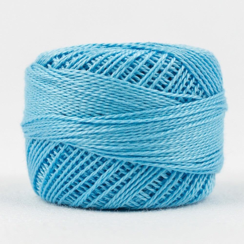 Eleganza 8wt Solid Perle Cotton Ball - MAYA BLUE for embroidery, stitching and decorative needlework
