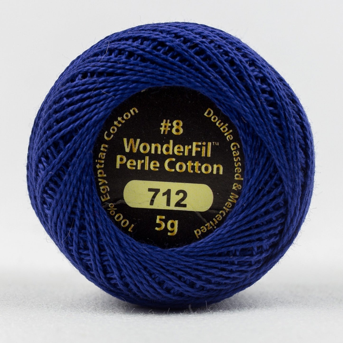 Eleganza 8wt Solid Perle Cotton Ball - PURPLE HEART for embroidery, stitching and decorative needlework