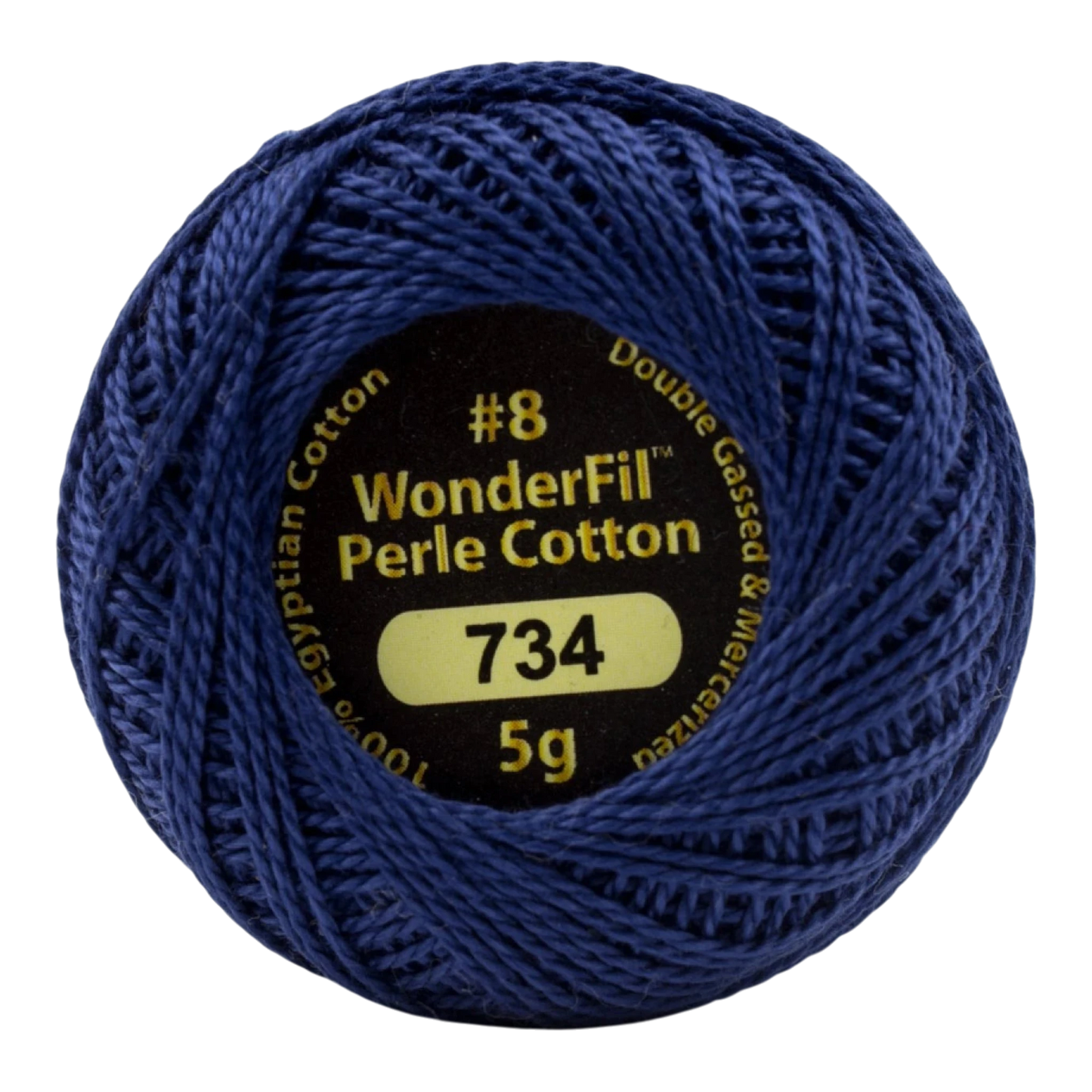 Eleganza 8wt 5-Gram Solid Perle Cotton Ball 42yd Persian Indigo