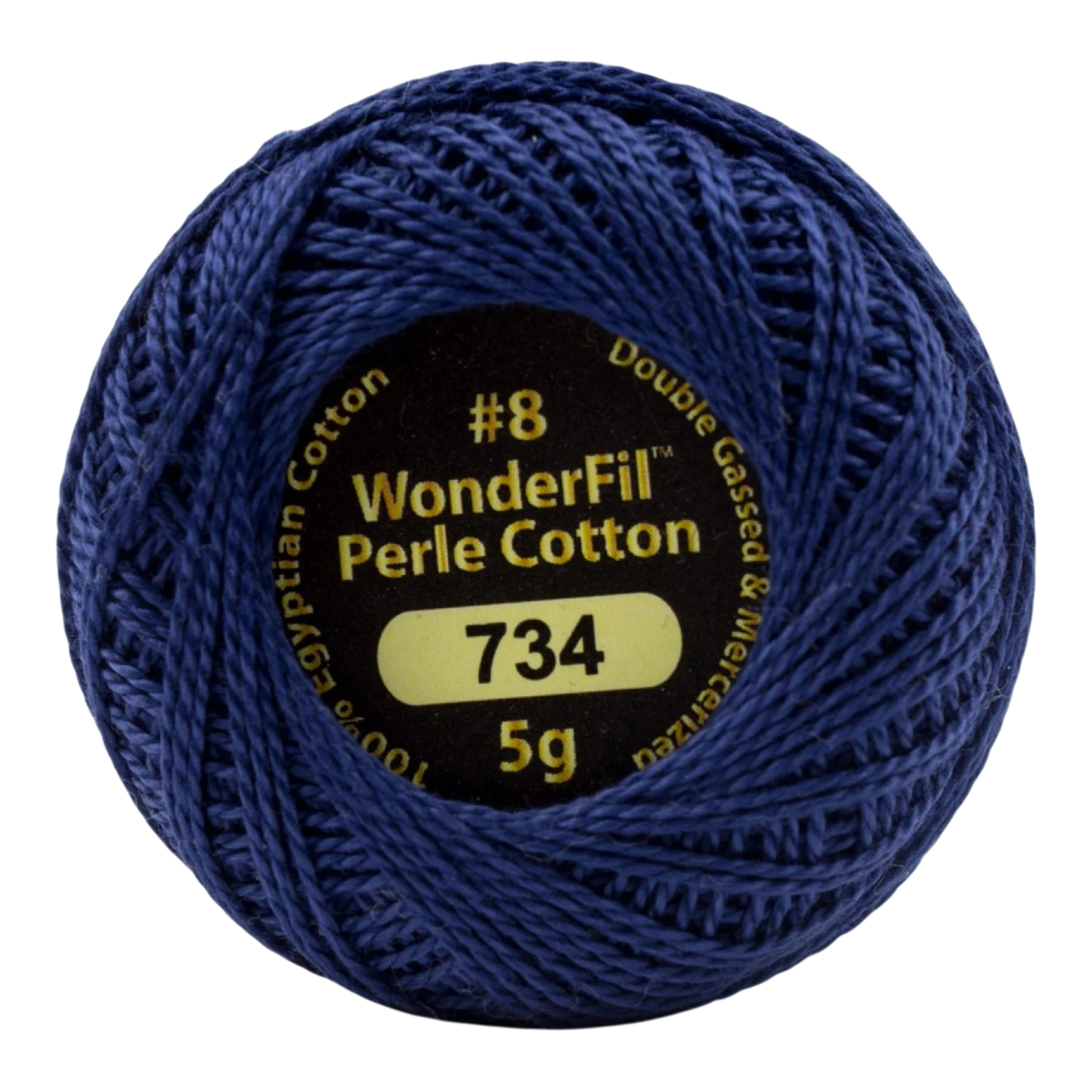 Eleganza 8wt 5-Gram Solid Perle Cotton Ball 42yd Persian Indigo