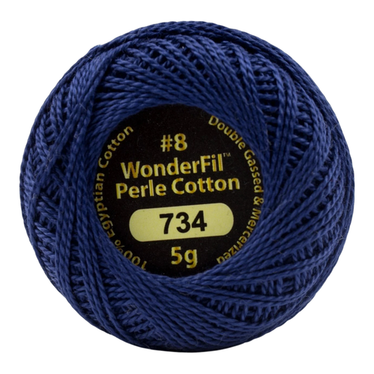 Eleganza 8wt 5-Gram Solid Perle Cotton Ball 42yd Persian Indigo
