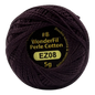 Eleganza 8wt Solid Perle Cotton Ball - BLACK BERRY for embroidery, stitching and decorative needlework