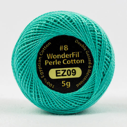 Eleganza 8wt Solid Perle Cotton Ball - SEA GLASS for embroidery, stitching and decorative needlework