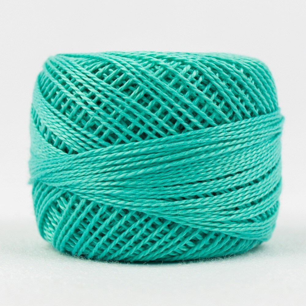 Eleganza 8wt Solid Perle Cotton Ball - SEA GLASS for embroidery, stitching and decorative needlework