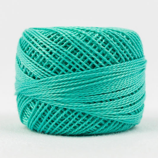 Eleganza 8wt Solid Perle Cotton Ball - SEA GLASS for embroidery, stitching and decorative needlework