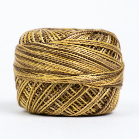 Eleganza 8wt Variegated Perle Cotton Ball - Pumpernickel for embroidery, stitching and decorative needlework