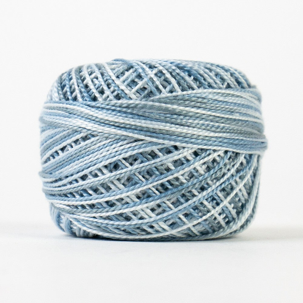 Eleganza 8wt Variegated Perle Cotton Ball - ARCTIC WIND for embroidery, stitching and decorative needlework