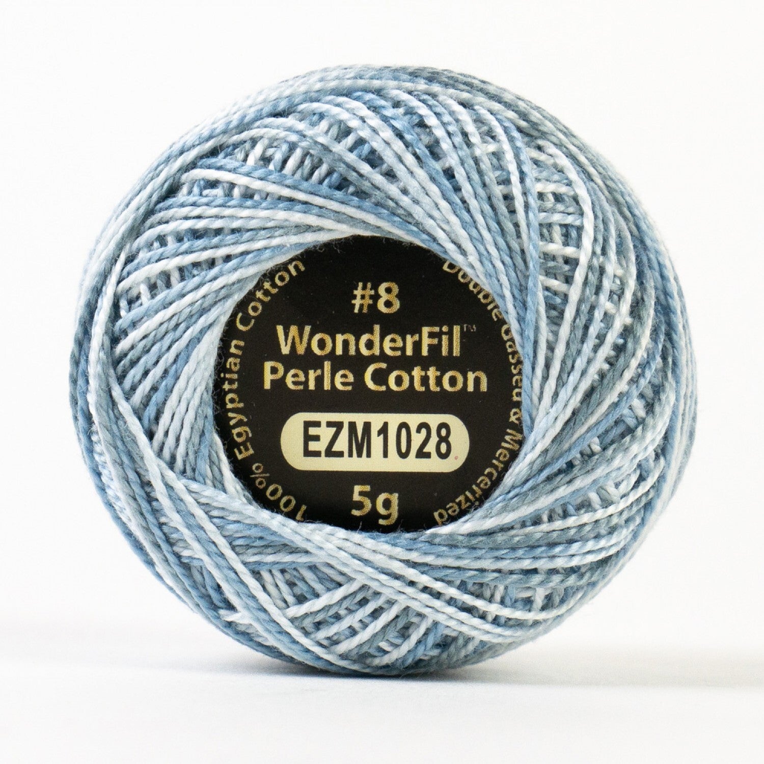 Eleganza 8wt Variegated Perle Cotton Ball - ARCTIC WIND for embroidery, stitching and decorative needlework