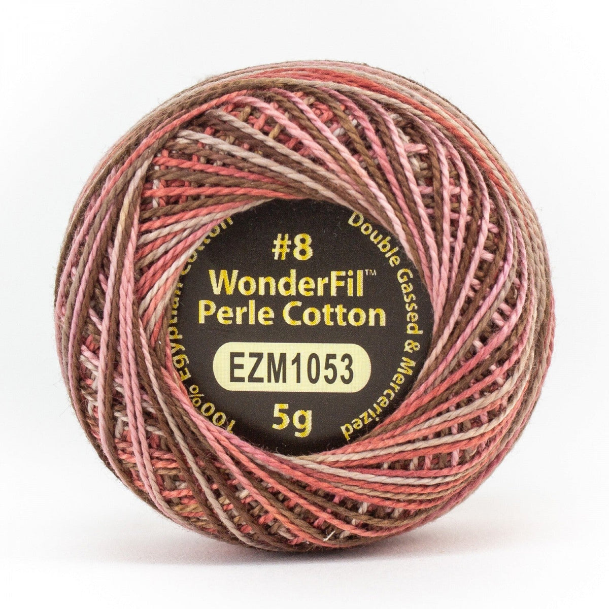 WonderFil Eleganza 8wt Variegated 1053 STRAWBERRY CHOCOLATE