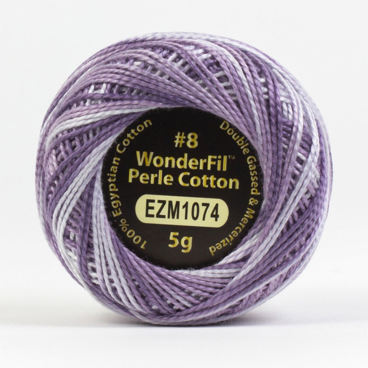 WonderFil Eleganza 8wt Variegated 1074 EGGPLANT SOUFFLE