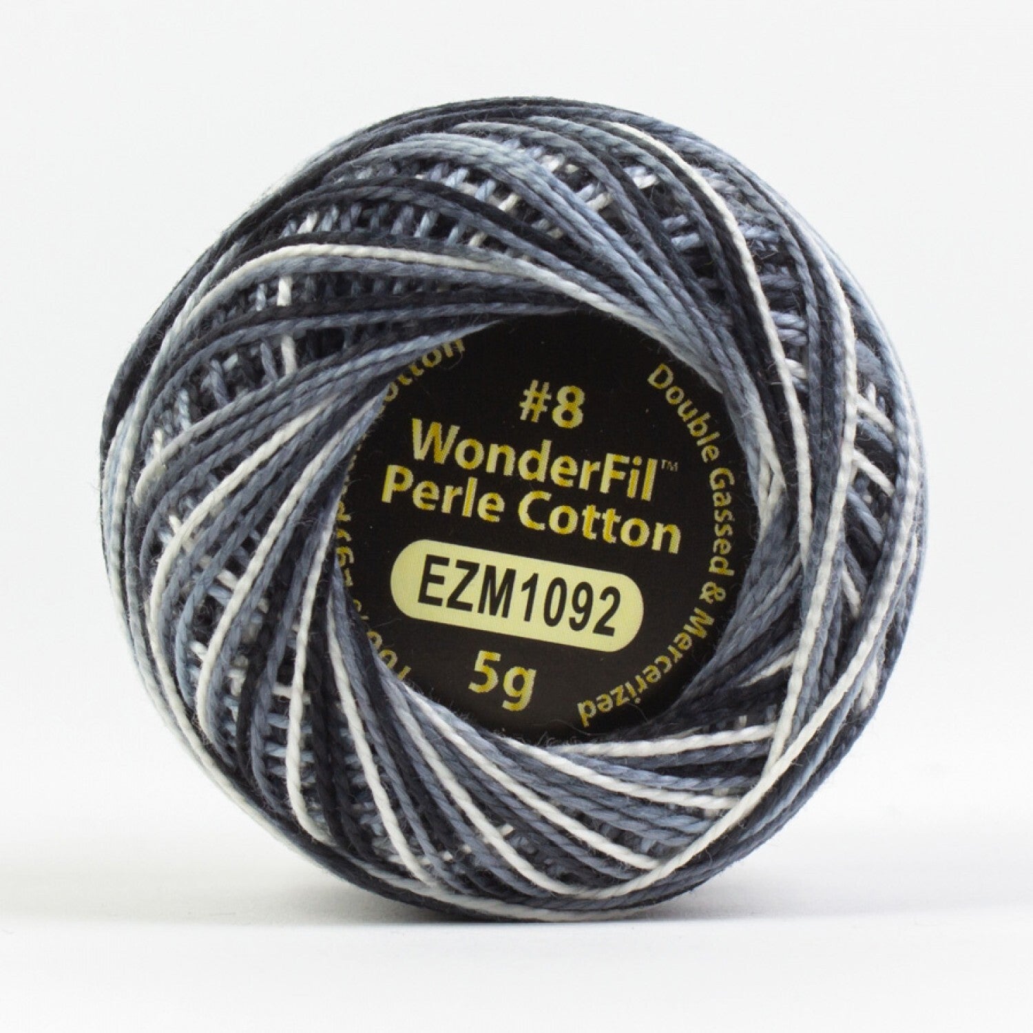Eleganza 8wt Variegated Perle Cotton Ball-OVERCAST for embroidery, stitching and decorative needlework