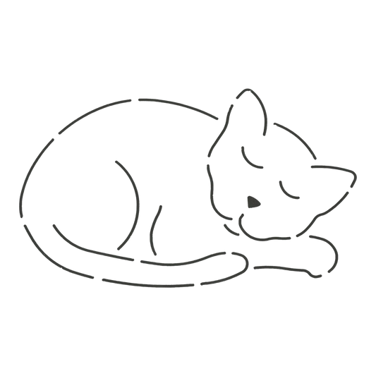 Catnapper 127 mm x 76 mm Quilt Stencil for precise cutting, marking and patchwork