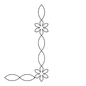 Quilt Stencil Starflower Chain Border & Corner for precise cutting, marking and patchwork