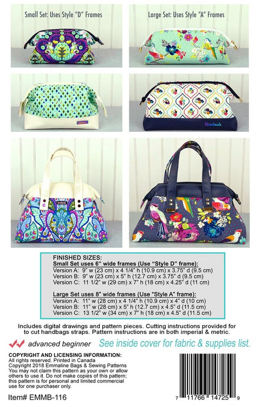 Trifecta Zip Bags - Six Sizes for bag making and sewing projects