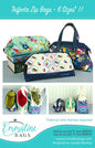 Trifecta Zip Bags - Six Sizes for bag making and sewing projects