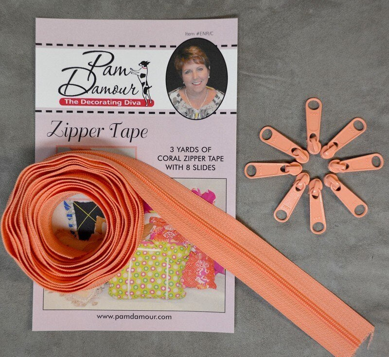 Reversible Coil Zipper - #5 - 3 Yards / 8 Slides for bag making and sewing projects