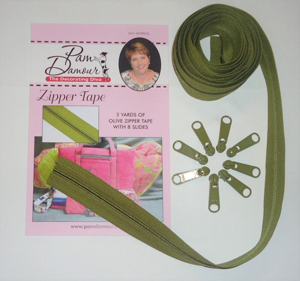 Reversible Coil Zipper - #5 - 3 Yards / 8 Slides for bag making and sewing projects
