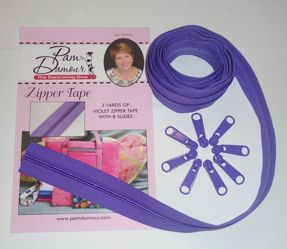 Reversible Coil Zipper - #5 - 3 Yards / 8 Slides for bag making and sewing projects