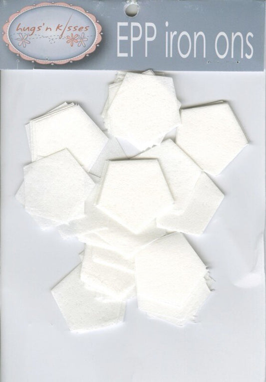 English Paper Piecing 19 mm Pentagon Iron-on x 100pc , pattern making and craft projects