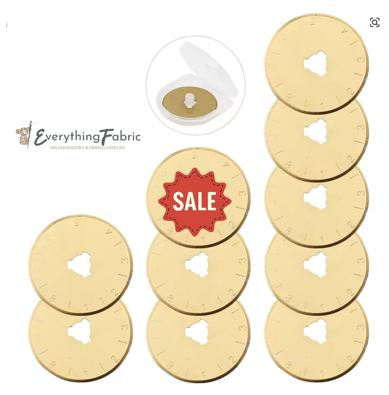 45mm Titanium Rotary Cutter Blades Bulk Pack , quilting and fabric cutting