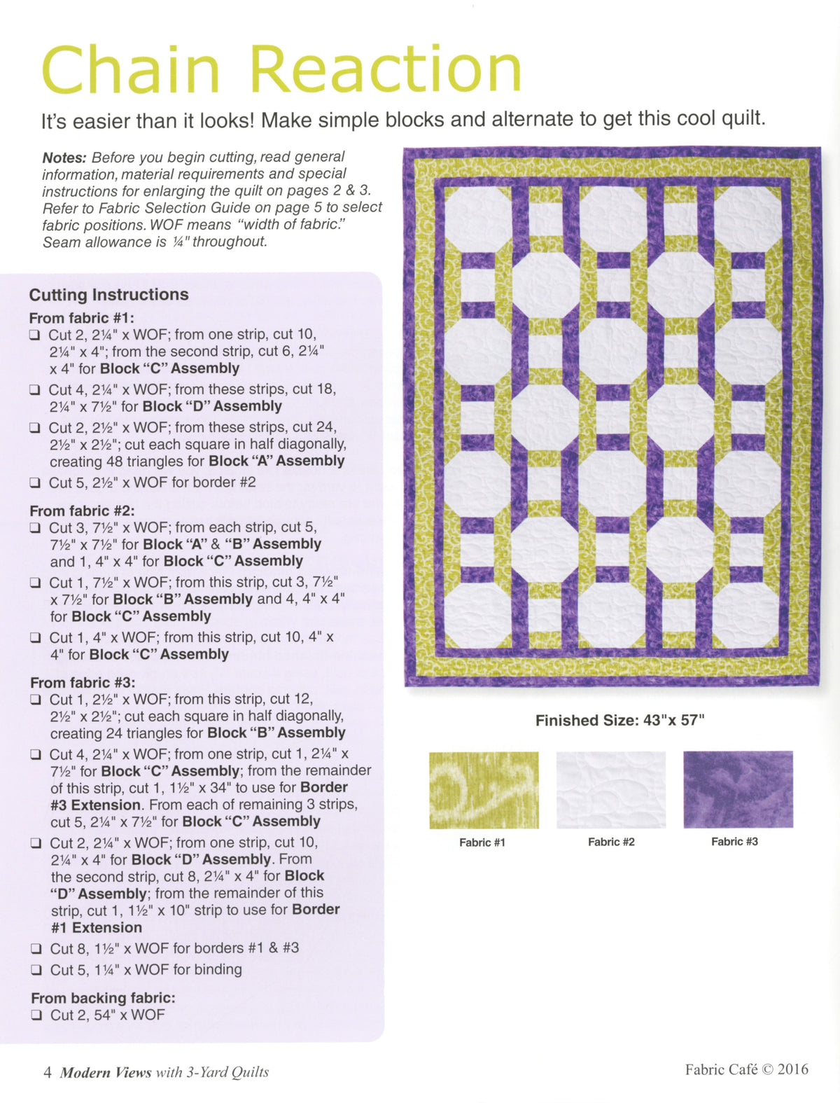 3-Yard Quilts - Modern views BOOK – project preview 2