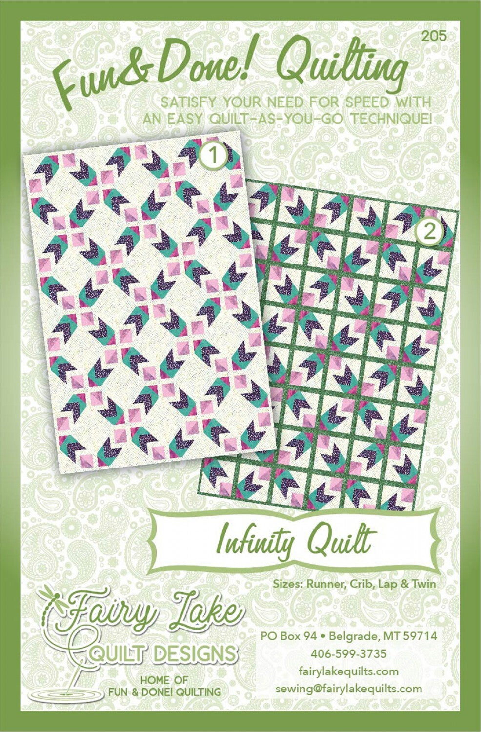 Fun & Done! Quilting Pattern - INFINITY , quilting and craft projects