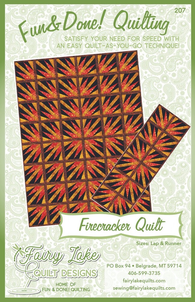 Fun & Done! Quilting Pattern - FIRECRACKER , quilting and craft projects