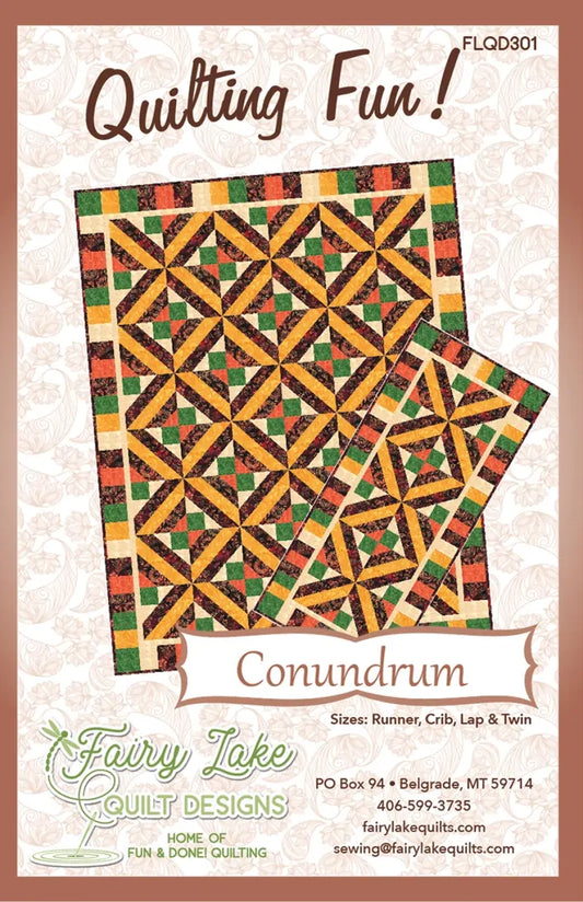 Fun & Done! Quilting Pattern - CONUNDRUM , quilting and craft projects