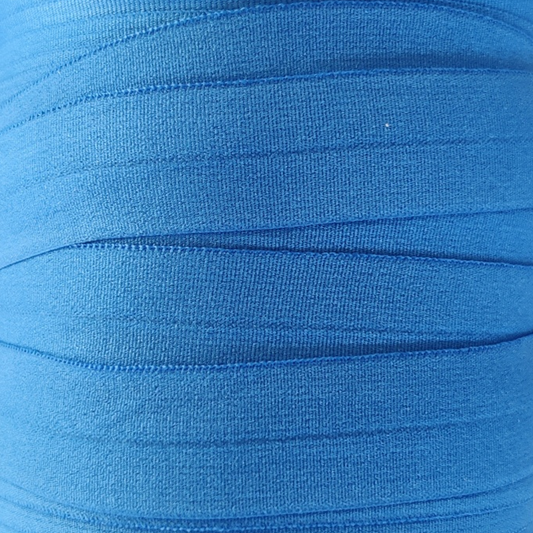 Fold Over Elastic 20 mm Matte - Turquoise for garments, sewing and bag making projects