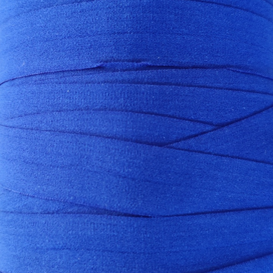 Fold Over Elastic 20 mm Matte - Whale Blue for garments, sewing and bag making projects