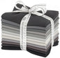 Kona Cotton Solids FQ Bundle - Stormy Skies - 12pc for patchwork, quilting and sewing