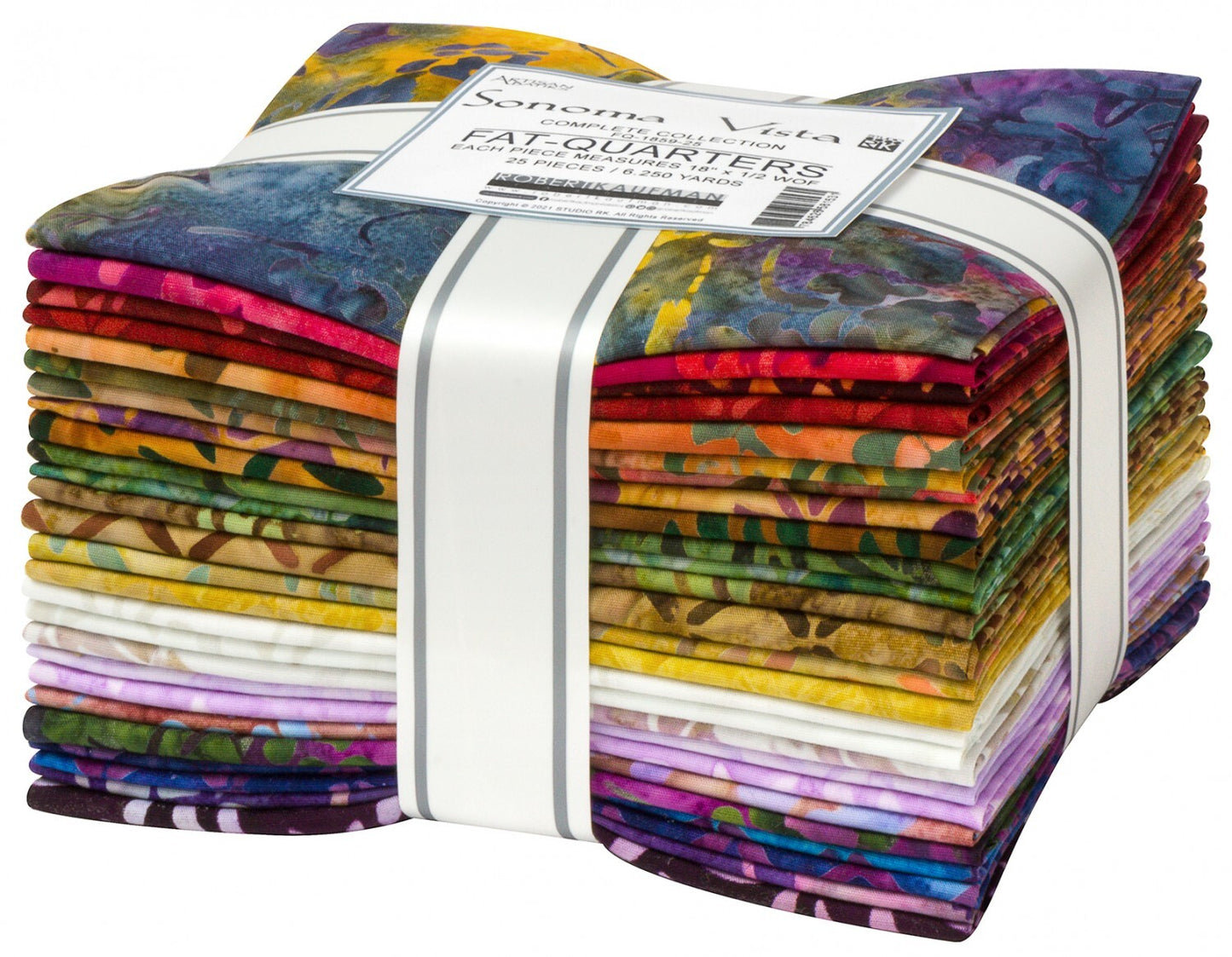 Sonoma Vista Batik Fat Quarter Bundle - 25pc for patchwork, quilting and sewing