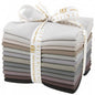 Kona Cotton - FQ Bundle - GRAY AREA - 12pc for patchwork, quilting and sewing