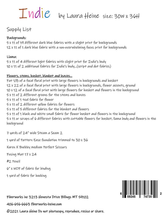 Laura Heine Indie...The Llama Collage Pattern , quilting and craft projects