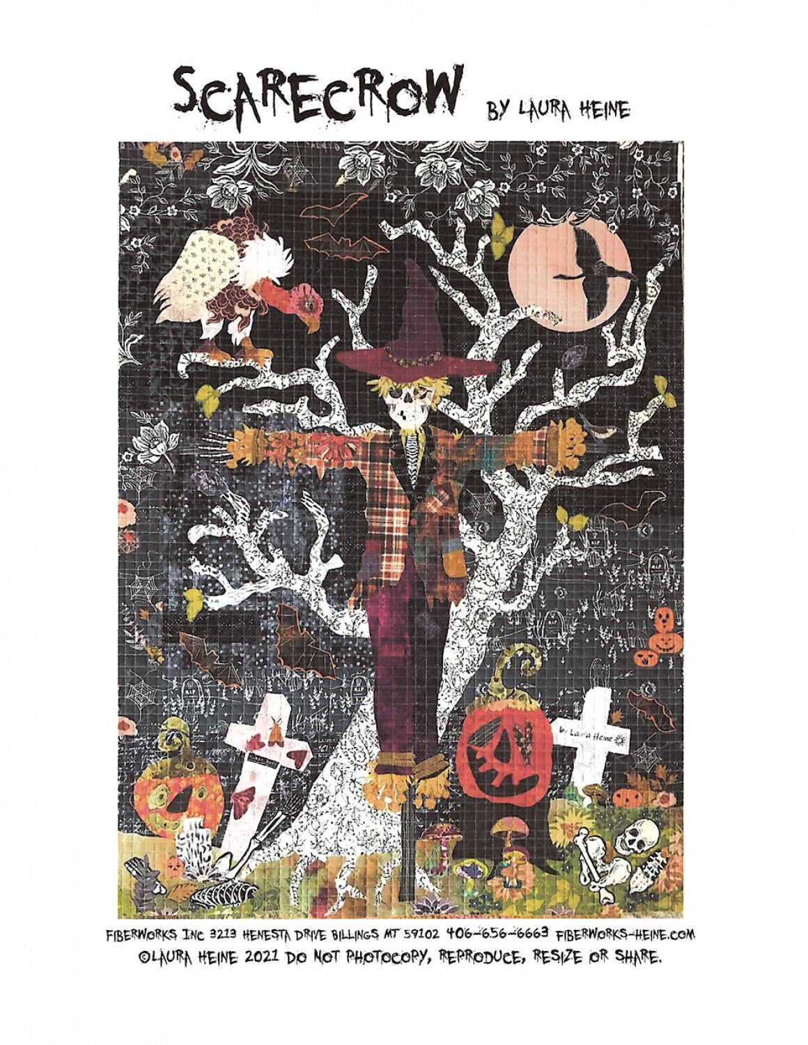Laura Heine Scarecrow Collage Pattern , quilting and craft projects